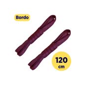 Foottab 120 Cm Bordo Yassı Mumlu Bağcık, Pamuklu Örme Bot Ayakkabı Bağcığı