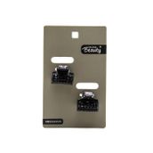 For Your Beauty Taşlı Siyah 6 Dişli MNDTKTS6D2 2'li Mandal Toka