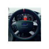 Ford Connect Dikmeli Direksiyon Kılıfı Kırmızı Yüzüklü Alkantara (nubuk)