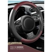 Form Oto Geçmeli Direksiyon Kılıfı 38CM %100 Yerli Üretim Noktalı Siyah Düz Bordo 1.kalite Suni Deri - Siyah - Bordo