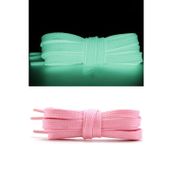 Fosforlu Neon Pembe 7 Mm Kalınlığında 1 Çift Yassı Spor Ayakkabı Bağcığı