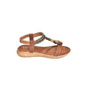 Fox Shoes S2580168 09 Alçak Tabanlı Taba Kadın Sandalet