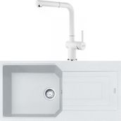 Franke Urban UBG 611-100 Bianco Granit Eviye-Active Plus Doccia Batarya Seti