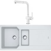 Franke Urban UBG 651-100 Bianco Granit Eviye-Active Plus Doccia Batarya Seti
