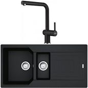 Franke Urban UBG 651-100 Nero Granit Eviye-Active Plus Doccia Batarya Seti