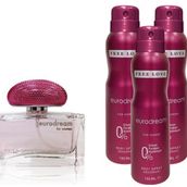 Free Love 100 ml Eurodream Edp Parfüm ve 3x150 ml Deodorant