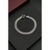 FRNCH FRJ12680-3680-A 925 Ayar Gümüş Lacivert Zirkon Taşlı İtalyan Model Erkek Bileklik