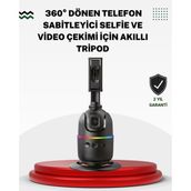 Fta Ticaret Sosyal Medya Içerikleri Için Otomatik Yüz Takipli 360° Döner Gimbal Stand - 0 - Siyah