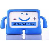 Fuchsia Galaxy Tab A9 Plus 11" ile Uyumlu kOkO Eğlenceli Standlı Yumuşak Çocuk Tablet Kılıfı - Mavi