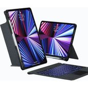 Fuchsia iPad Air 11 2024 A2902 A2903 Uyumlu Touch Pad Bluetooth Klavyeli Standlı Mıknatıslı Kılıf