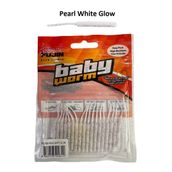 Fujin Baby Worm Pearl White Glow 5.2 cm Floating 18 Adet LRF Silikonu