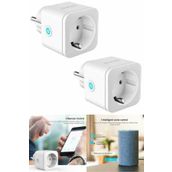 Fullreyon 2 Adet Uzaktan Telefonla Kumanda Edilen Akıllı Priz, Unutkan Tembel Prizi Vesvese Giderici Wifi Priz
