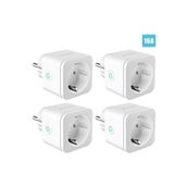 Fullreyon 4 Adet Uzaktan Telefonla Kumanda Edilen Akıllı Priz, Unutkan Tembel Prizi Vesvese Giderici Wifi Priz
