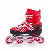 Furkan Toys F-Sports Ayarlabilir 2+2 Işıklı Metal Kırmızı Alıştırma Pateni