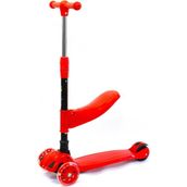 Furkan Toys Kırmızı Cool Wheels Combo Oturaklı Scooter