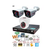 Fury 5525DI 3 Kameralı 5MP 3.6 mm Lens 2MP Görüntü 320GB 6 Atom Led Gece Görüşlü Full HD Güvenlik Kamera