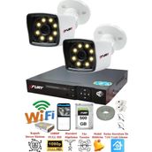Fury 5525W 2 Kameralı 5MP Lens 1080P 2MP Color Görüntü 500GB 8 Warm Led Gece Görüş Full HD Güvenlik Kamera