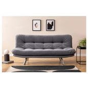 Futon Pafu Hippo Gri Yataklı Üçlü Koltuk