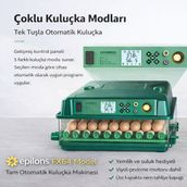 Fx64 Model Tam Otomatik Kuluçka Makinesi Yeni Nesil Havalandırmalı Sulu Sistem