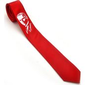 Gaffy Cravatte Atatürk Portre ve İmza Baskılı Slim Fit Saten Kırmızı Kravat - AK-08