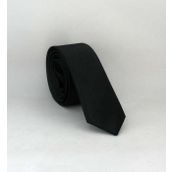 Gaffy USS-01 Siyah Ultra Slim Fit Düz Renk Saten Kravat