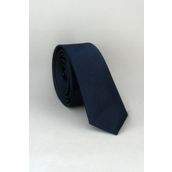 Gaffy USS-03 Lacivert Ultra Slim Fit Düz Renk Saten Kravat