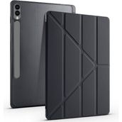 Galaxy Tab S10 Plus X820 12.4 Inç Uyumlu Kalemlikli Katlanabilir Smart Cover Tablet Kılıf – Standlı, Darbe Emici Koruma, Ince ve Hafif Tasarım - Siyah