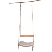 Galery Wood Premium Sırt Dayanaklı Ahşap Bebek Salıncağı & Bahçe, Balkon Ve Teras İçin Şık Ve Konforlu Tasarım