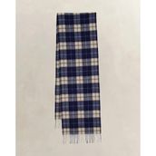 GANT Unisex Lacivert Yünlü Kareli Atkı