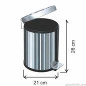 Garanti Metal 1002 5 lt Pedallı Çöp Kovası