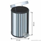 Garanti Metal 1020 40 lt Pedallı Çöp Kovası