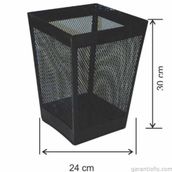 Garanti Metal 1437 13 lt Kare Metal Ofis Tipi Çöp Kovası