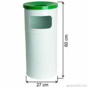 Garanti Metal 1706 34 lt Boyalı Bahçe Tipi Çöp Kovası