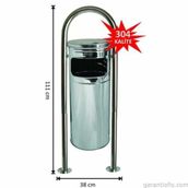 Garanti Metal 1735 34 lt Bahçe Tipi Çelik Çöp Kovası