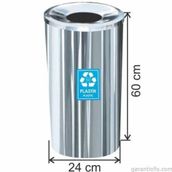 Garanti Metal 1803 27 lt Plastik İçin Geri Dönüşüm Çöp Kovası