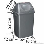Garanti Metal 7404 4.2 lt Plastik Çatı Kapaklı Çöp Kovası