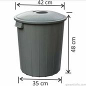Garanti Metal 7485 50 lt Plastik Klasik Kapaklı Çöp Kovası