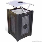 Garanti Metal 7604 65 lt Modern Bahçe Tipi Çöp Kovası