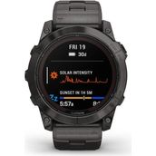 Garmin Fenix 7X Pro Sapphire Solar Karbon Gri DLC Titanyum Kayışlı Akıllı Saat