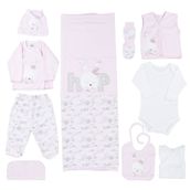 Gaye Bebe Kız Bebek Pembe Layette 10'lu Hastane Çıkışı Somon CMPTX468-4
