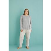Gd Goldoremi 50802-19 Büyük Beden Kadın Amazing Milan Kumaş Pijama Takım