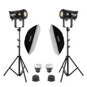 GDX EXC-220C-II 2'li Gridli 60x90 Softbox + 260 cm Kalın Işık Ayağı Full Set