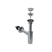 Geberit 151.020.21.1 T Tipi Süzgeç Lavabo Sifonu ve Parlak Krom Süzgeç Kapağı Seti