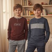 Genç Erkek Pamuklu 2 Adet 2'li Pijama Takımı AL002 V2, AL003 V1 BB2460