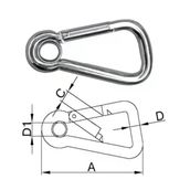 GENİŞ AÇILI KARABİNA, GÖZLÜ 8X80MM