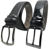 Genuine Leather Company Eds 2'li Erkek Klasik Kemer - Siyah - Rugan - 135