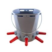 Geppas Buzağı Emzirme Kovası - 5 Emzikli - 8 Litre Yerli Emzik