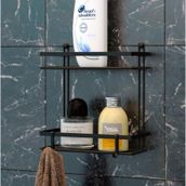 Geseus Mat Siyah ES067H Banyo Rafı