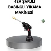 Getittir Kablosuz Basınçlı Yıkama Makinesi – 48V Güçlü Motor, 2 Pil ve Köpük Hazneli - Lisinya