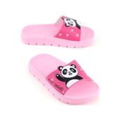 Gezer Kız Çocuk Yazlık Best Friend Panda Pu Rahat Taban Ev Banyo Havuz Plaj Terlik Fuşya